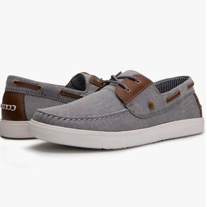 Mens Casual Loafers Lace Up Boat Shoes